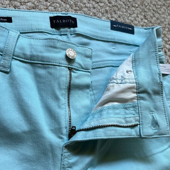 TALBOTS - Slim Ankle Jeans - Sea Salt Blue -- NEW with Tag - Picture 3 of 10